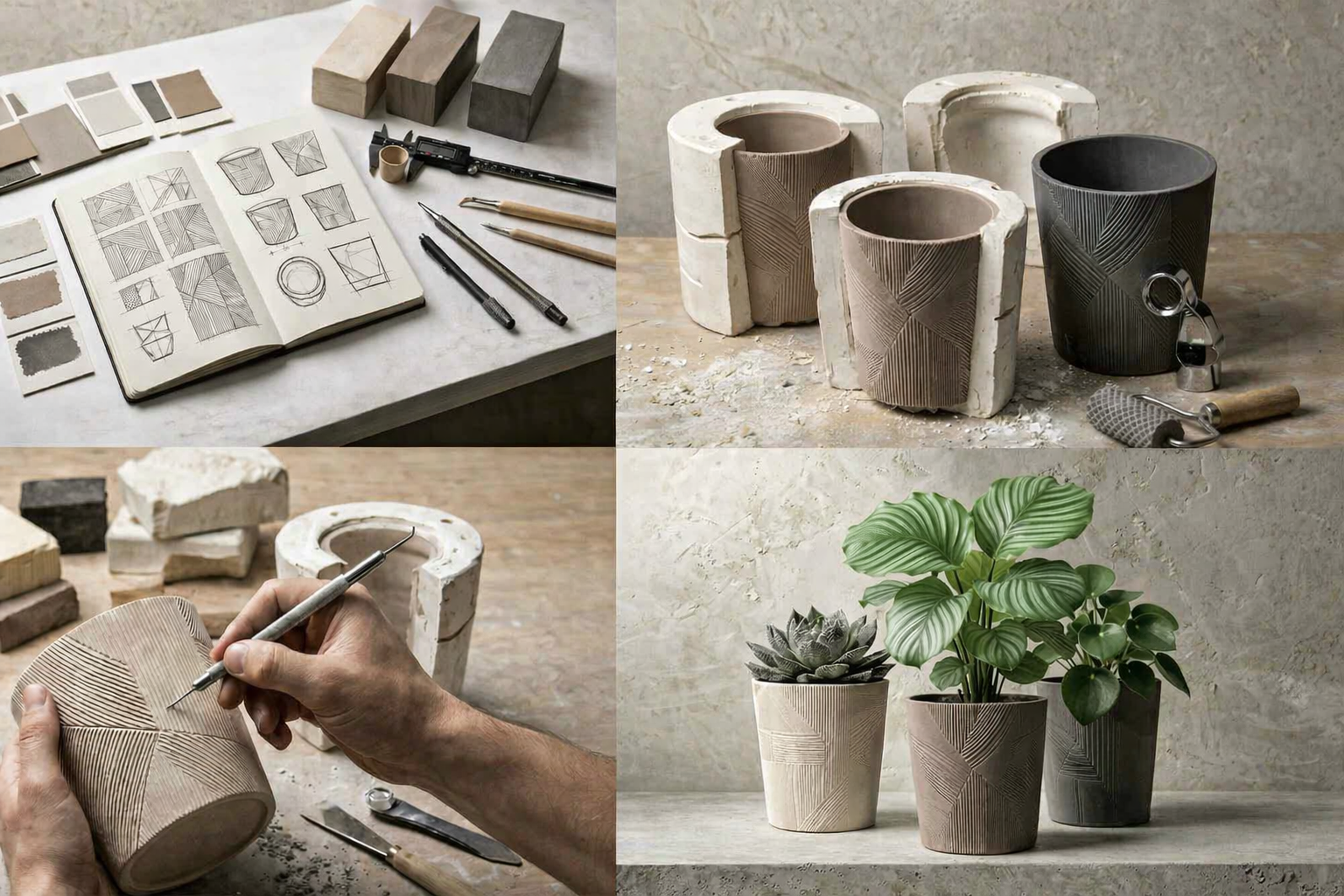 Ontwerp, sample en productieproces bij Floramics